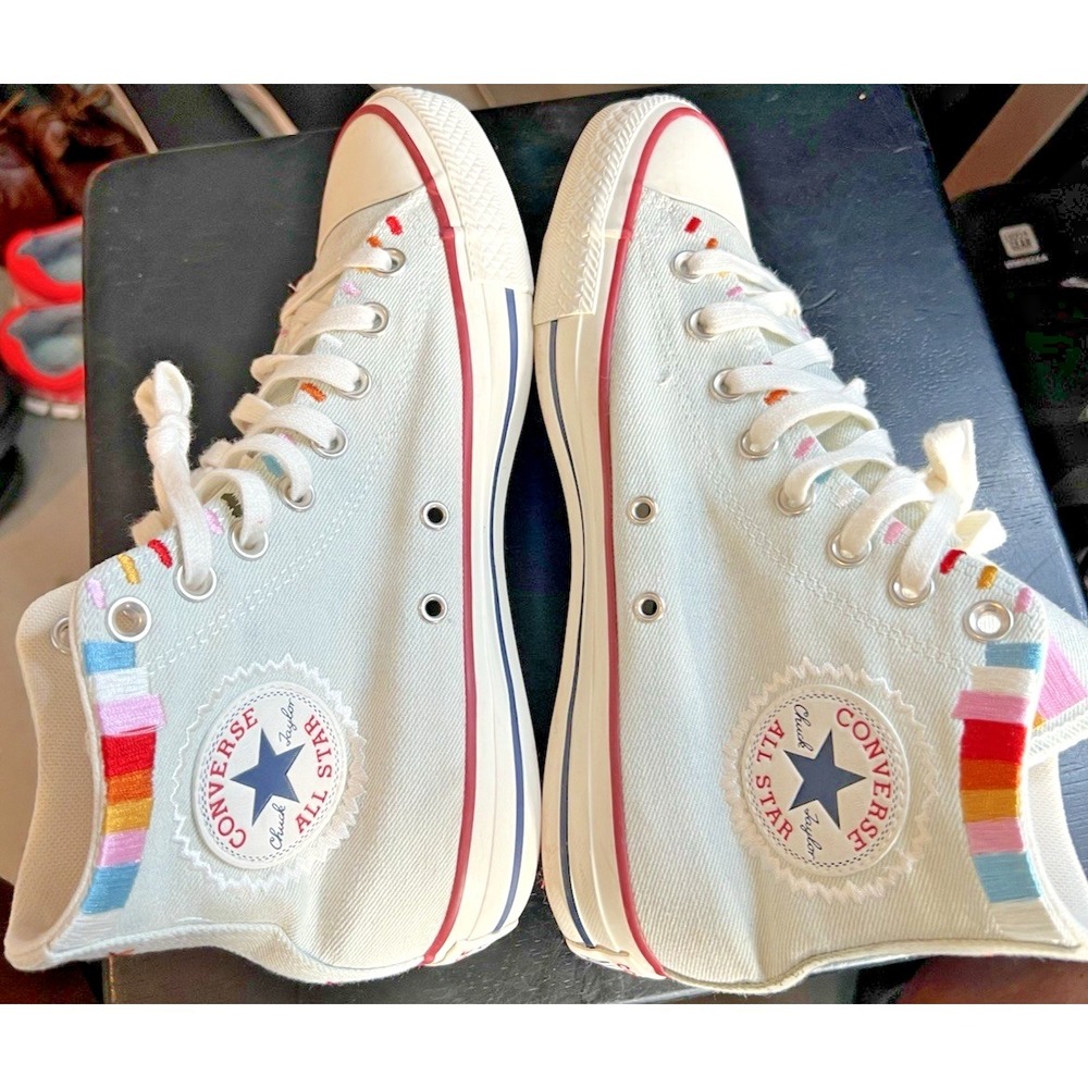 Converse Chuck Taylor All Star Friendship Bracelet Blue Tint Sneakers Women Sz 9